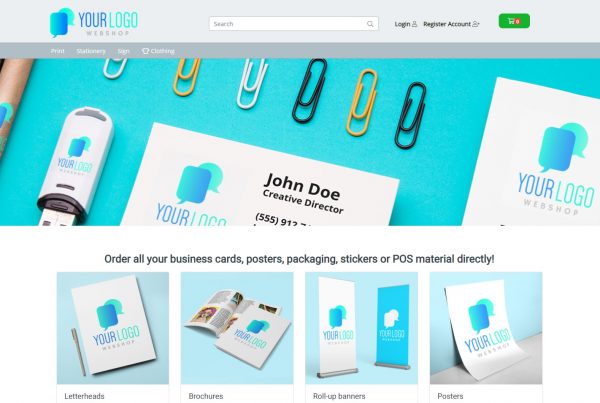 UK demo webshop printed matter WhiteLabelShop