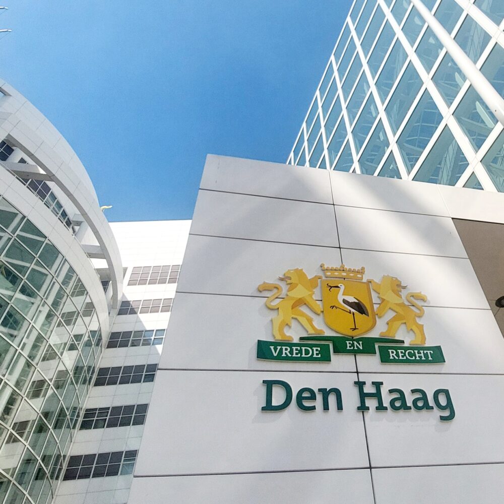 Gemeente Den Haag stadhuis met logo Brandportal case Prindustry