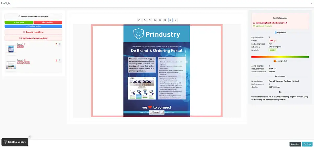 Preflight check flyer Prindustry Platform