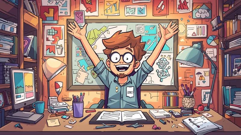 In cartoon stijl_ een ontwerper kan volledig in vrijheid ontwerpn