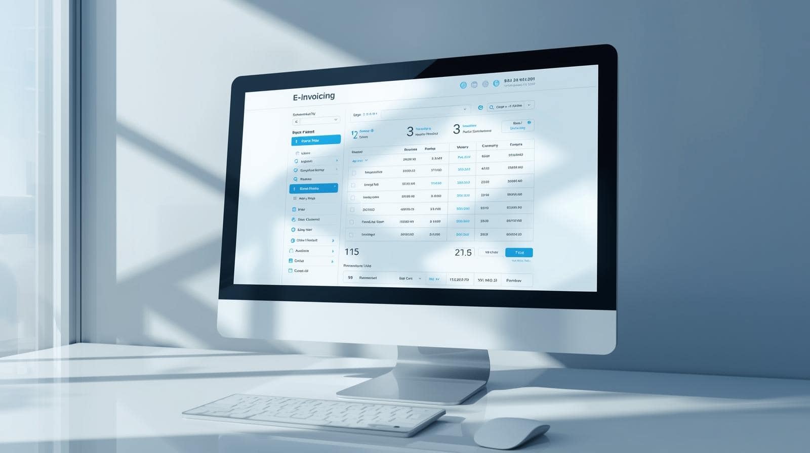 computerscherm met e-invoicing