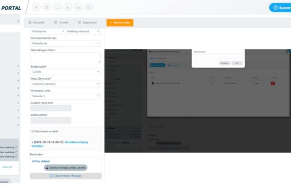Open een bestand in de Media Manager vanuit je Prindustry systeem