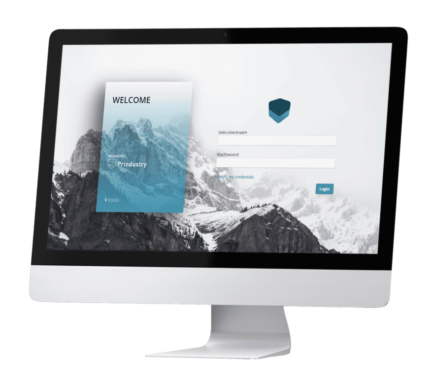 Prindustry Platform Beheersysteem Inlog ERP Printmanagement