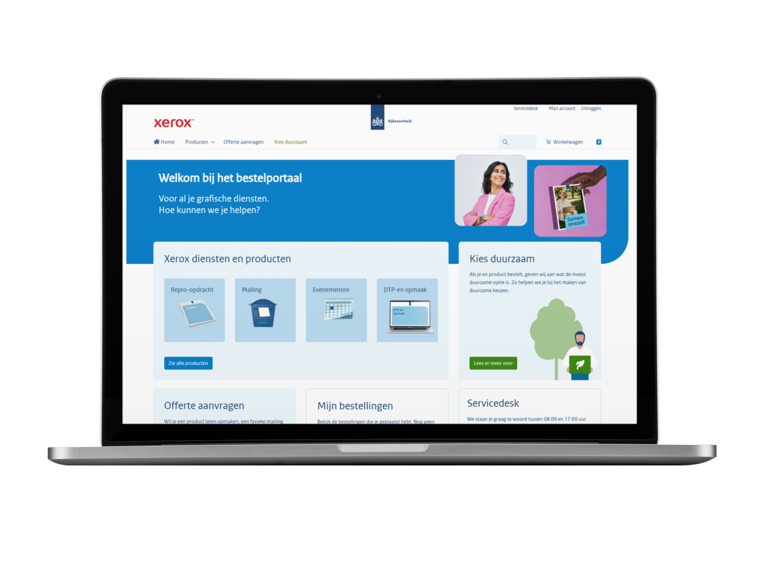 Xerox bestelportaal Rijksoverheid met Prindustry software