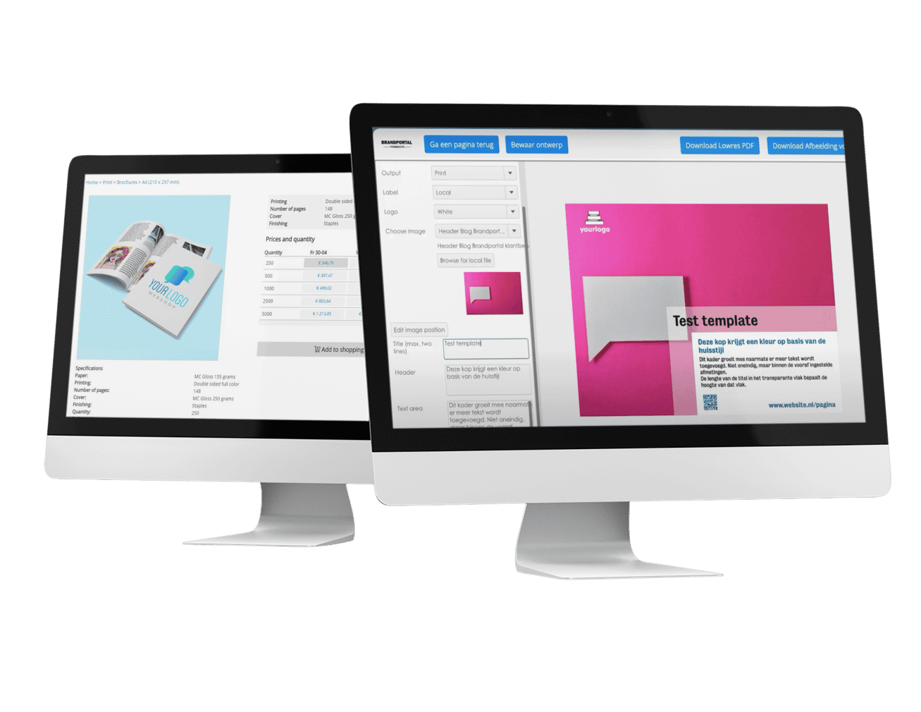 Gebruikers bewerken templates en bestellen drukwerk via de Prindustry Brandportal