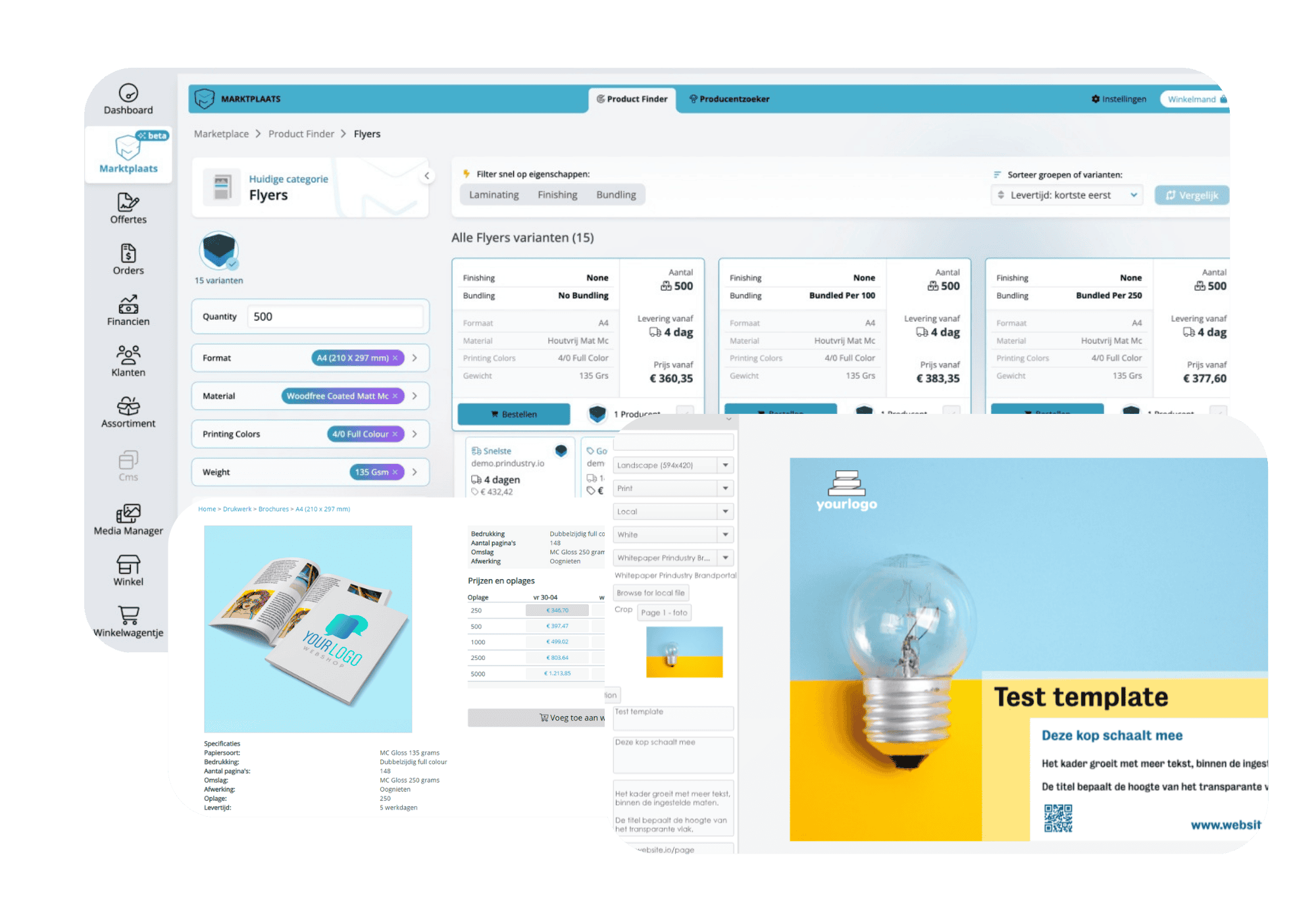 Platform voor print drukwerk communicatie marketing Prindustry