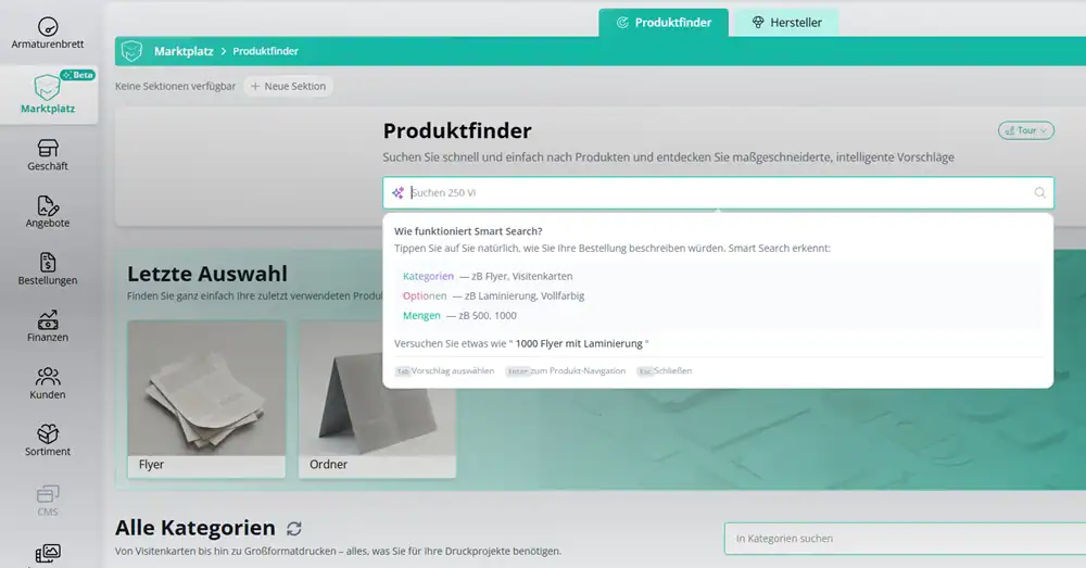 Produktfinder ERP Print