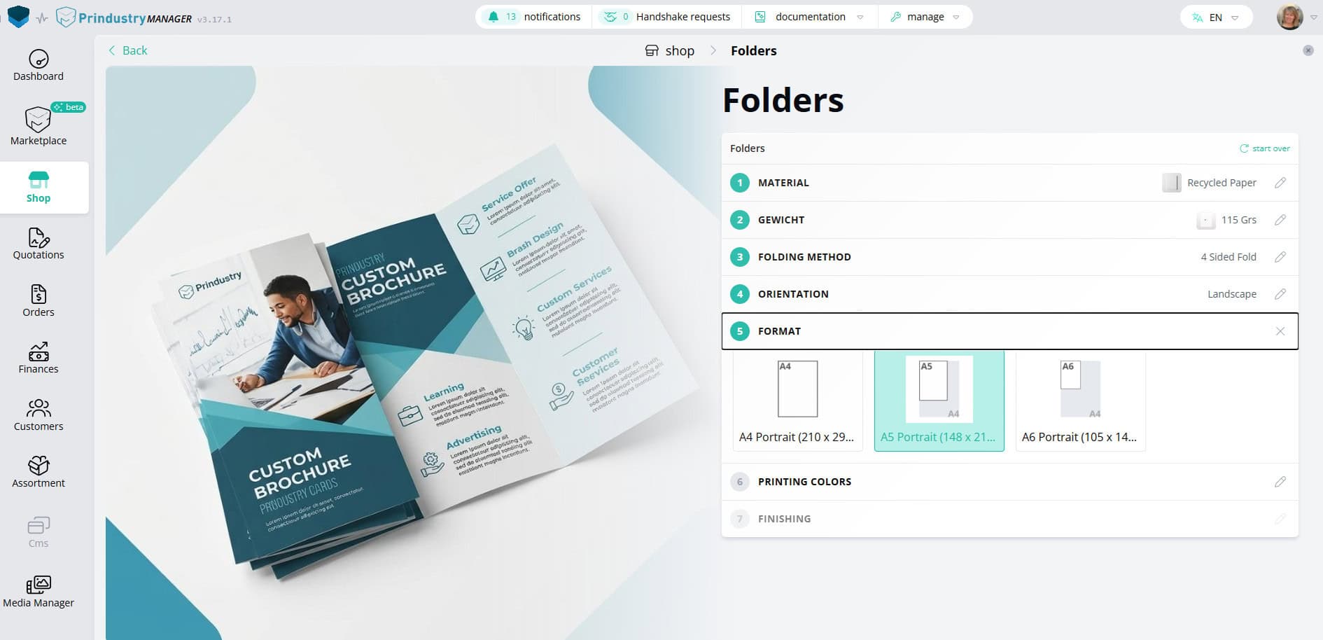 Shop Prindustry Platform Print Management