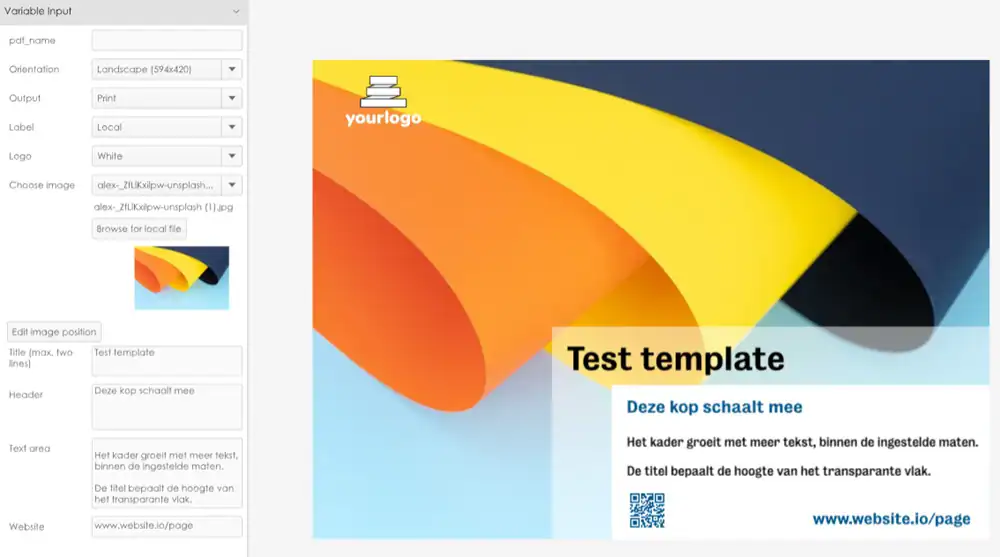 Online editor voor gepersonaliseerd drukwerk