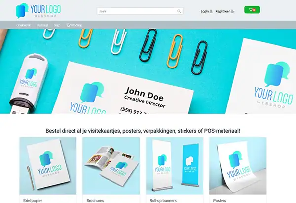 Webshop Prindustry WhiteLabelShop software
