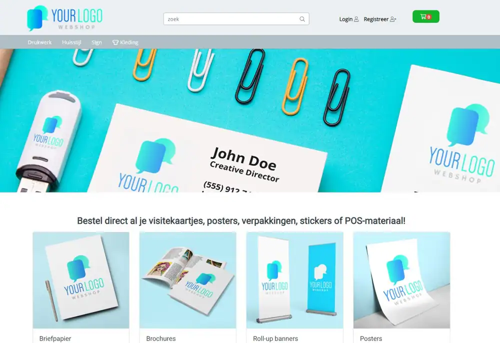 Webshop Prindustry Web2Print Brandportal software