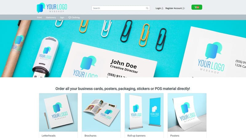 Webshop WhiteLabelShop Online Print