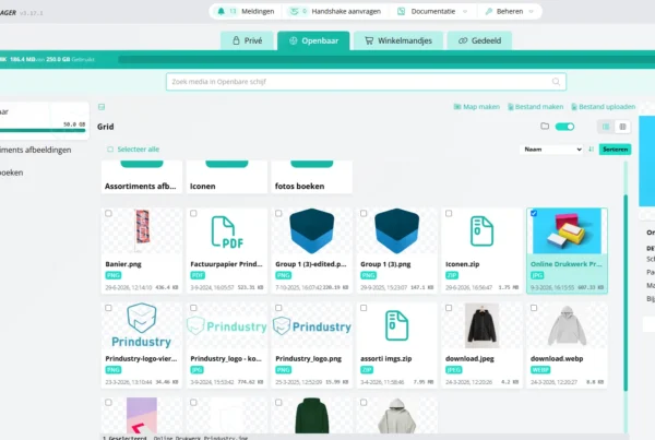 Bestandsbeheer Media Manager Prindustry Platform DAM
