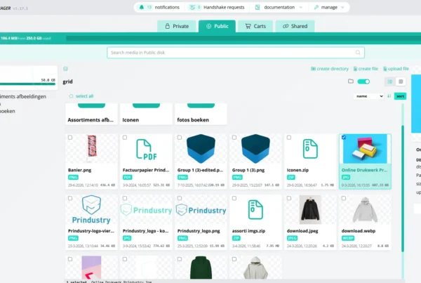 File Manager Media Manager DAM Prindustry