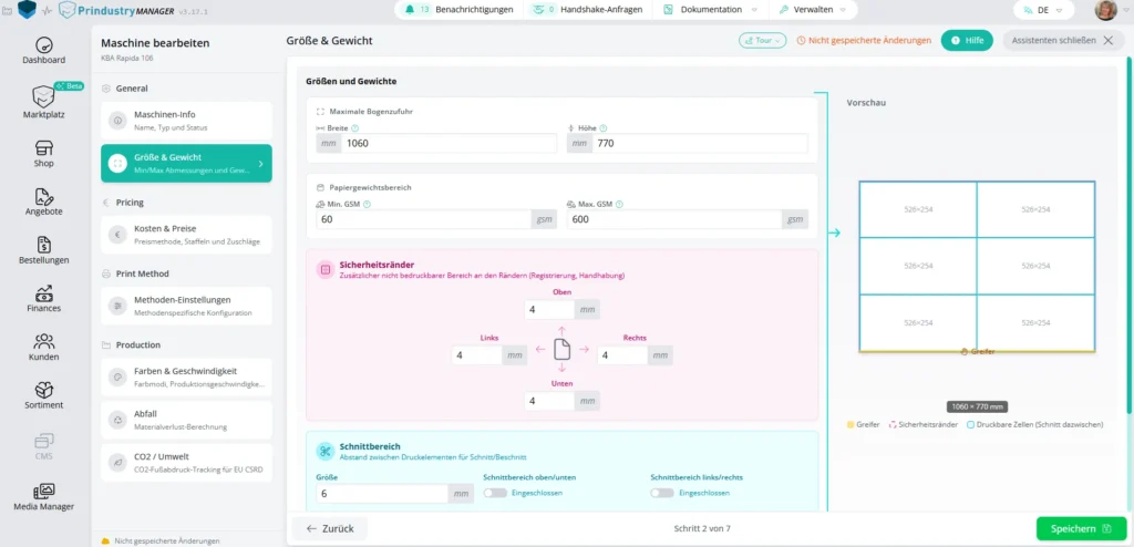 Preise auf Basis Ihres Produktionsprozesses berechnen bei Prindustry