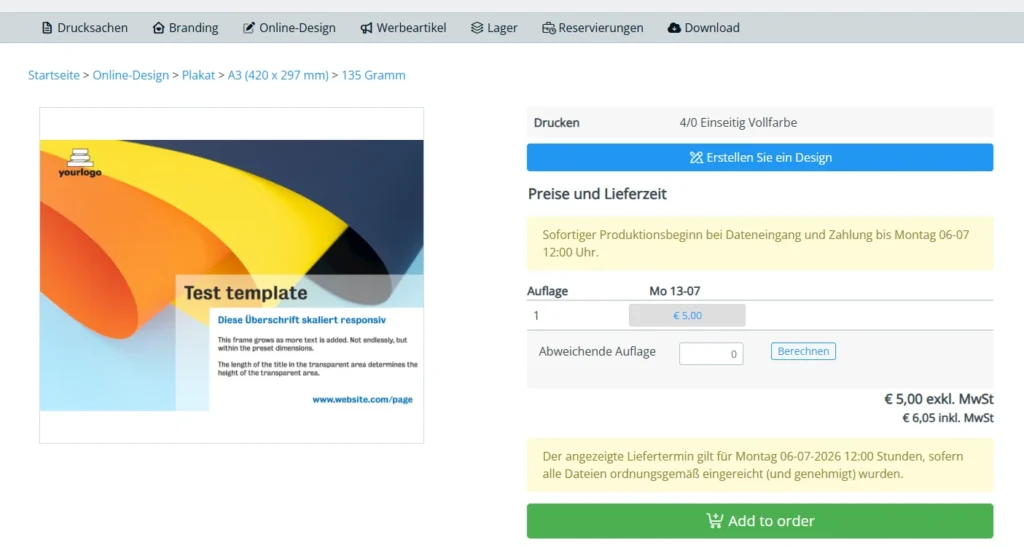 Software Web2Print Online-Design Print Management Prindustry