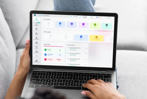 Prindustry Platform Dashboard orders inlog print